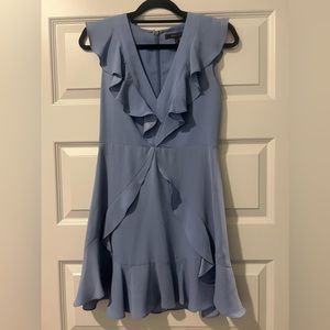BCBG Cornflower Blue Ruffle Dress
